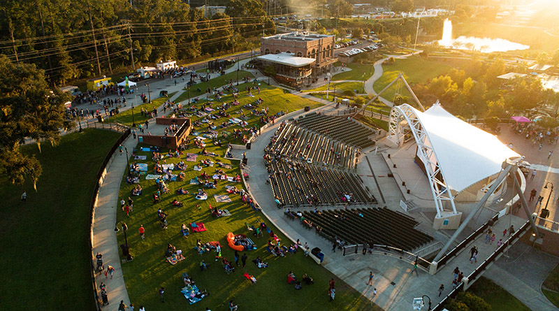 Capital City Amphitheater at night